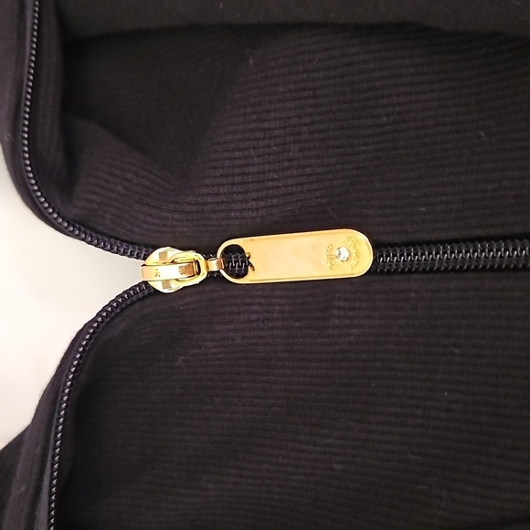 VTG APPLE BOTTOMS Black Moto Style Sequin Logo Zipper Jacket - Picture 6 of 13